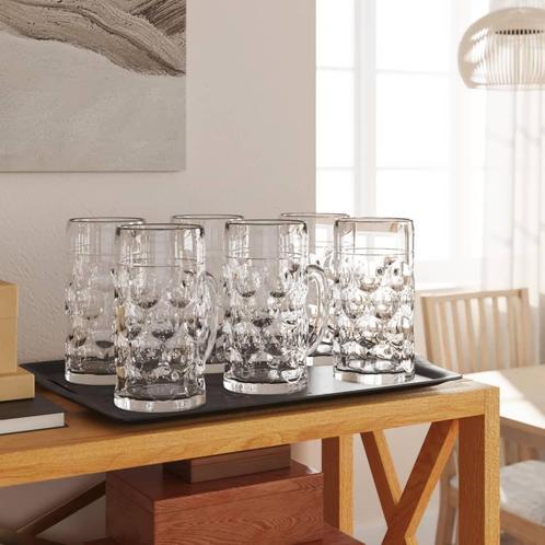 vidaXL Bierpullen met handvat 6 st 500 ml glas, Huis en Inrichting, Keuken | Servies, Nieuw, Verzenden