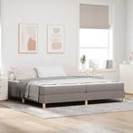 vidaXL Boxspringbed met matras Taupe 200 x 200 cm Stof, Verzenden, Nieuw, Stof