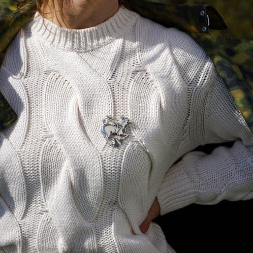 Broche Georg Jensen 925 zilver, model 311 ontworpen door, Sieraden, Tassen en Uiterlijk, Antieke sieraden