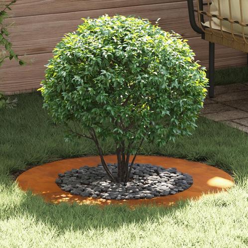 vidaXL Plat Boomring 5 stuks Ø50/80 cm Weervast Staal, Tuin en Terras, Bloembakken en Plantenbakken, Nieuw, Metaal, Verzenden