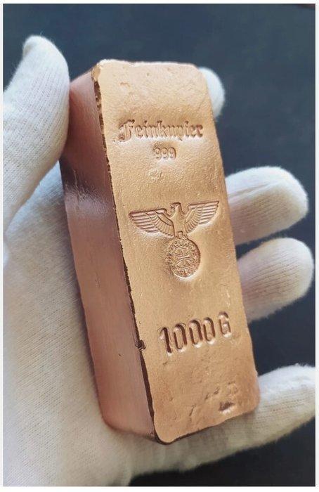 1 kilogram koper - .999 - Duitsland. (Zonder Minimumprijs), Postzegels en Munten, Edelmetalen en Baren