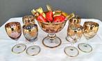 Drinkservies voor 6 (7) - Kristal, Goudkleurig blad