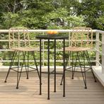 vidaXL Barkrukken 2 st 45x56x103,5 cm PE-ratten en staal, Tuin en Terras, Verzenden, Nieuw, Metaal