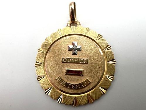 A. Augis - Hanger - 18 karaat Geel goud, Roségoud, Witgoud -, Sieraden, Tassen en Uiterlijk, Antieke sieraden