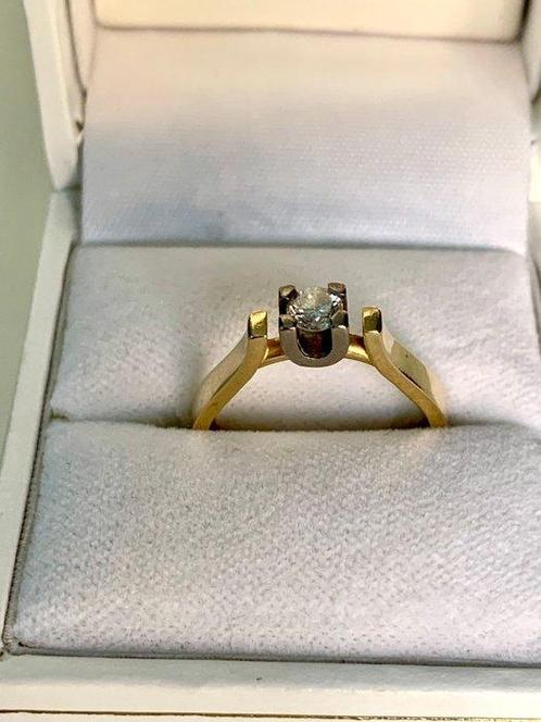 Ring - 18 karaat Geel goud Diamant (Natuurlijk) -, Sieraden, Tassen en Uiterlijk, Ringen
