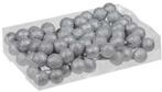 Glitter Kerstballen Zilver 30 mm doosje 10x8 stuks, Ophalen of Verzenden, Nieuw