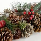 2dekans | House of Seasons Kerststuk met Theelichthouder -, Diversen, Kerst, Ophalen of Verzenden, Zo goed als nieuw