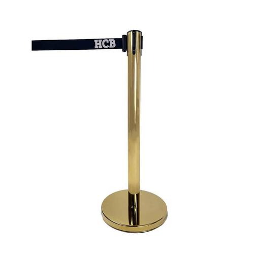 HCB Afzetpaal - trekband - 200 cm - goud - RVS, Zakelijke goederen, Horeca | Overige, Verzenden