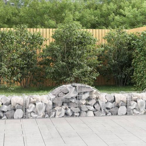 vidaXL Schanskorven 9 st gewelfd 200x50x40/60 cm, Tuin en Terras, Bloembakken en Plantenbakken, 100 cm of meer, Nieuw, Metaal