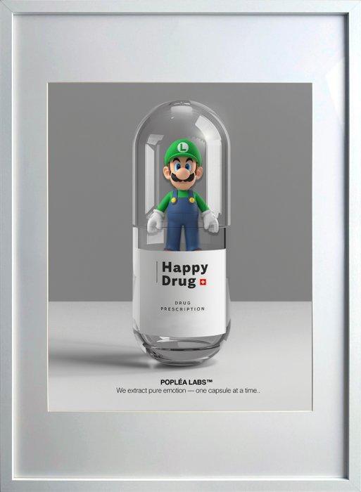 Poplea - HAPPY DRUG - POPLEA LABS - LUIGI, Antiek en Kunst, Kunst | Schilderijen | Modern