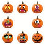 500 Stickers Labels Rol Halloween pompoen rol etiketten, Ophalen of Verzenden, Nieuw