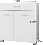 Wastafelkast - Wastafelmeubel - Wastafelonderkast - 75x78,5x, Verzenden, Zo goed als nieuw