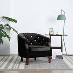vidaXL Fauteuil fluweel zwart, Huis en Inrichting, Verzenden, Nieuw