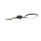 Plafondlamp zwart incl. LED 3 staps dimbaar 4-lichts -, Nieuw, Modern