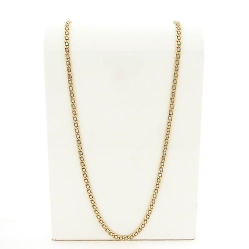 Gouden lange gourmet/fantasie schakel ketting | 71,5 cm, Sieraden, Tassen en Uiterlijk, Kettingen, Overige kleuren, Gebruikt, Goud