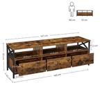 Industrieel TV-Lowboard 147×40×50 cm –3 Laden en Open Vakken, Verzenden, Nieuw