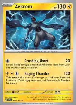 Zekrom 066/182 reverse holo Paradox Rift, Hobby en Vrije tijd, Verzamelkaartspellen | Pokémon, Losse kaart, Nieuw, Foil, Ophalen of Verzenden