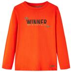 vidaXL Kindershirt met lange mouwen 92 felroranje, Verzenden, Nieuw