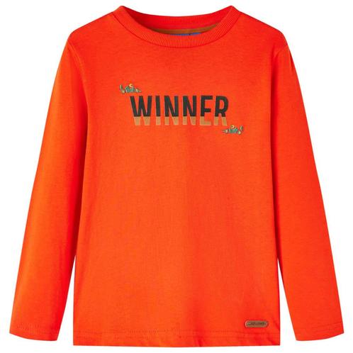 vidaXL Kindershirt met lange mouwen 92 felroranje, Kinderen en Baby's, Kinderkleding | Overige, Nieuw, Verzenden