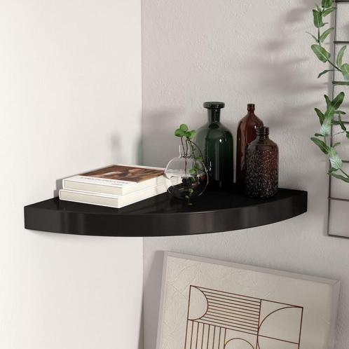 vidaXL Hoekschap zwevend 35x35x3,8 cm MDF zwart, Huis en Inrichting, Woonaccessoires | Wandplanken en Boekenplanken, Nieuw, Verzenden