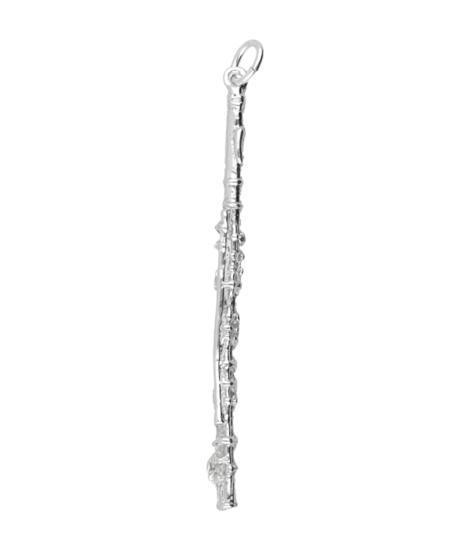 Zilveren Dwarsfluit groot ketting hanger, Sieraden, Tassen en Uiterlijk, Kettinghangers, Verzenden