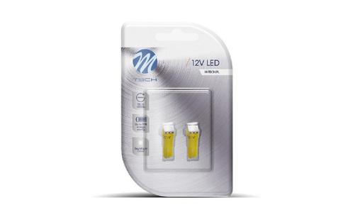 M-Tech LED - T5 12V - Geel - Set, Auto-onderdelen, Verlichting, Nieuw, Verzenden