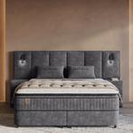 Opbergboxspring Cresta XL Antraciet Incl. 2 nachtkastjes, Nieuw