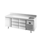GGM Gastro | Koelwerkbank Premium PLUS - 1960x700mm - met 1, Verzenden, Nieuw in verpakking, RVS Meubilair