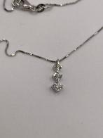 Ketting met hanger - 18 karaat Witgoud -  0.18 tw. Diamant