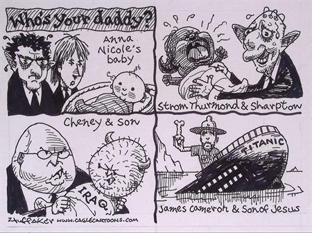 Pentekening Amerika - Wie is je vader (lijst optie), Antiek en Kunst, Kunst | Tekeningen en Foto's, Verzenden