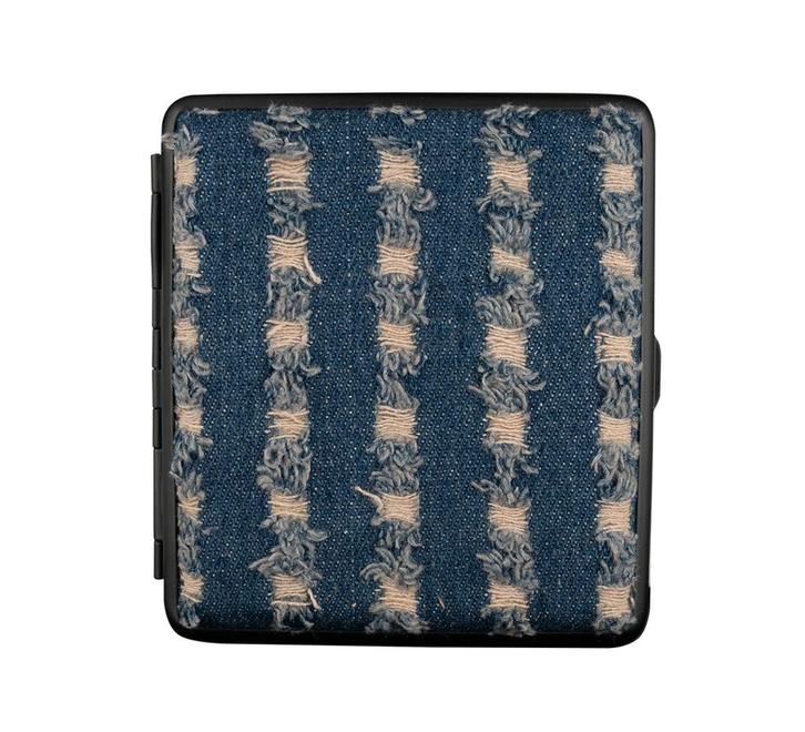 Jeans sigarettenkoker - Blauw, Verzamelen, Rookartikelen, Aanstekers en Luciferdoosjes, Tabaksdoos of Verpakking, Verzenden