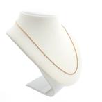 Roségouden Venetiaanse schakel ketting | 50 cm, Sieraden, Tassen en Uiterlijk, Kettingen, Ophalen of Verzenden, Gebruikt, Overige kleuren