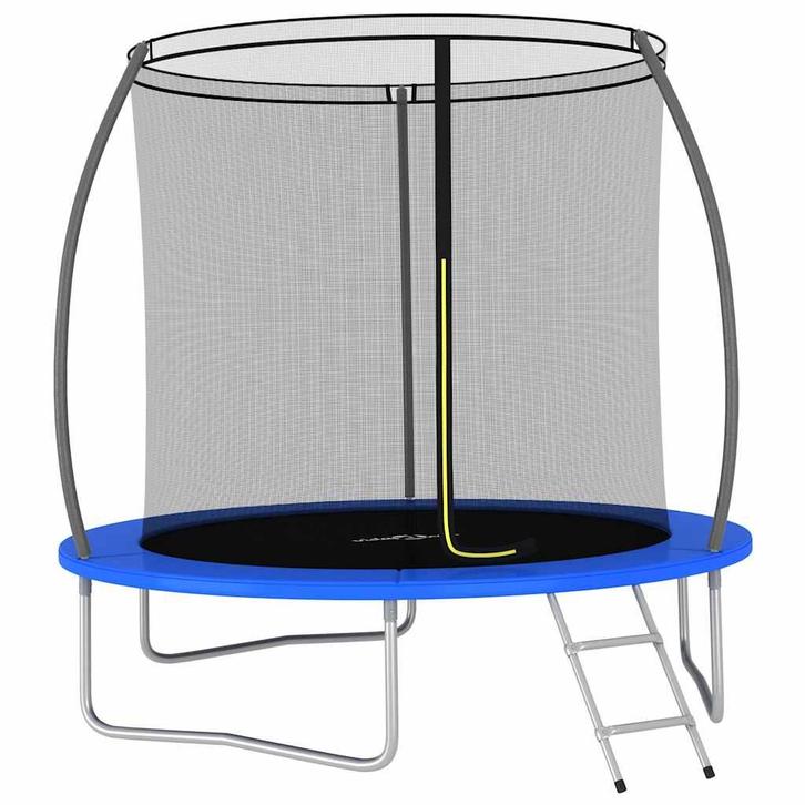 vidaXL Trampolineset rond 100 kg 244x55 cm, Kinderen en Baby's, Speelgoed | Buiten | Trampolines, Nieuw, Verzenden