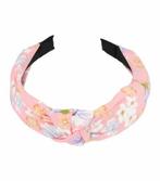 Diadeem Knoop Bloemen Patroon Pastel Roze, Verzenden, Nieuw