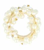 Haarelastiek – Ronde Kralen – Bloemvorm – Strass Steentjes –, Nieuw