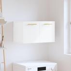 vidaXL Wandkast 60x36,5x35 cm bewerkt hout wit, Huis en Inrichting, Kasten | Overige, Verzenden, Nieuw