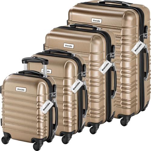 Kofferset Mila 4-delig met bagageweger en bagagelabels - cha, Sieraden, Tassen en Uiterlijk, Uiterlijk | Cosmetica en Make-up