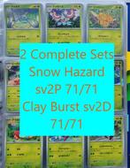 Pokémon - 142 Complete set - Scarlet & Violet - Snow Hazard, Hobby en Vrije tijd, Verzamelkaartspellen | Pokémon, Nieuw