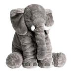 Grote knuffel - Olifant - 45x55 cm - Pluche - Grijs, Kinderen en Baby's, Speelgoed | Knuffels en Pluche, Ophalen of Verzenden