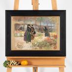 Victor Gabriël Gilbert (1847-1935) - Bloemenmarkt Parijs, Antiek en Kunst
