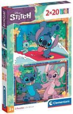 Stitch Puzzel (2x20 stukjes) | Clementoni - Puzzels, Kinderen en Baby's, Speelgoed | Kinderpuzzels, Nieuw, Verzenden