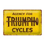 Agency for TRIUMPH Cycles reclamebord, Verzamelen, Merken en Reclamevoorwerpen, Ophalen of Verzenden, Nieuw