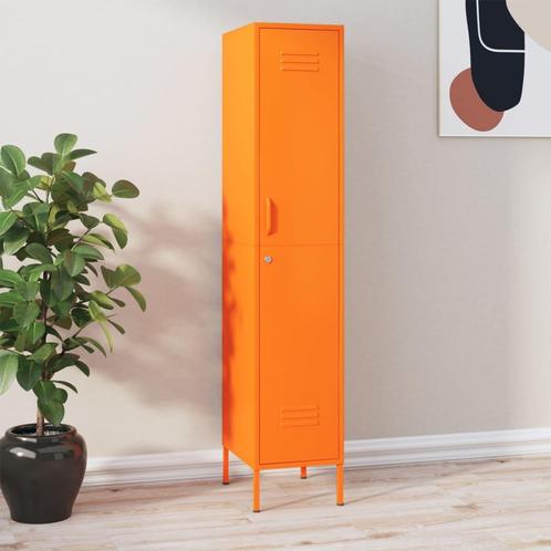 vidaXL Lockerkast 35x46x180 cm staal oranje, Huis en Inrichting, Kasten | Lockerkasten, Nieuw, Verzenden