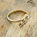 Gouden ring met roos geslepen diamanten | ca. 0,20 ct., Gebruikt, Overige kleuren, Ophalen of Verzenden, 17 tot 18