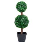 vidaXL Kunstplant met pot buxus bolvorming 60 cm groen, Verzenden, Nieuw