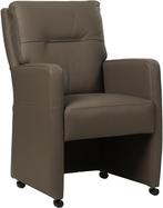 Bruine leren landelijke eetkamerfauteuil - Toledo Leer Moss, Huis en Inrichting, Stoelen, Overige kleuren, Nieuw, Leer, Ophalen of Verzenden