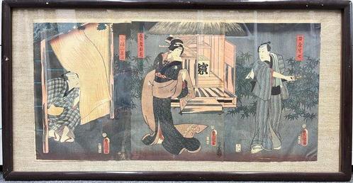« Zwaardmaker Hanshichi » « Spiedende Koheiji » « Geisha, Antiek en Kunst, Antiek | Overige Antiek