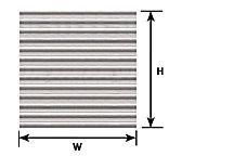 Plastruct - 1/48 SHEET CORRUGATED SIDING GRAY 0.5x300x175MM, Hobby en Vrije tijd, Modeltreinen | Overige schalen, Gelijkstroom of Wisselstroom