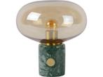 Lucide CHARLIZE - Tafellamp - Ø 23 cm - 1xE27 - Amber, Verzenden, Zo goed als nieuw