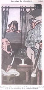 Spotprent over de wedijver der kolonisatoren (lijst optie), Antiek en Kunst, Kunst | Litho's en Zeefdrukken, Verzenden